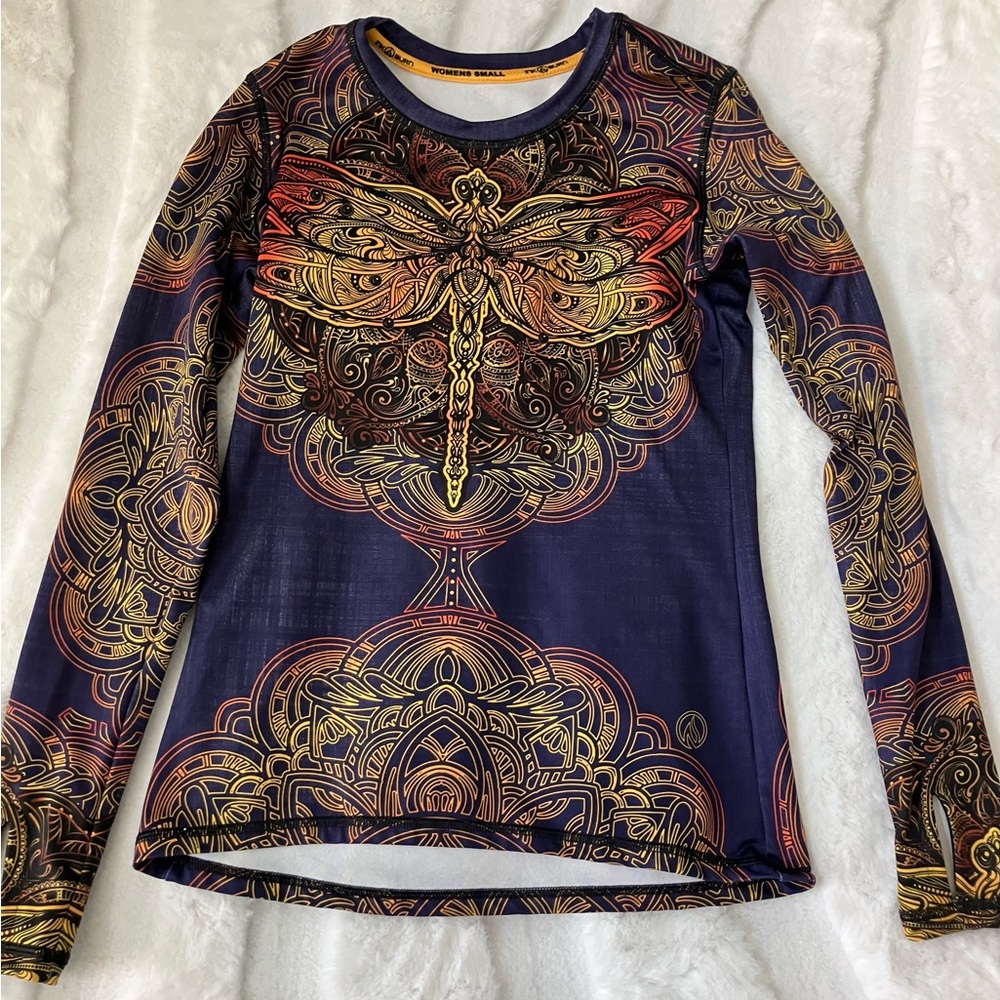 Inknburn fleece Dragonfly Patterned Long Sleeve Top Small